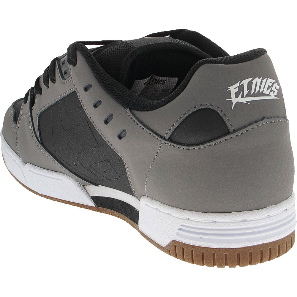 Etnies Faze Skate Shoes - Mens Grey Black Back View