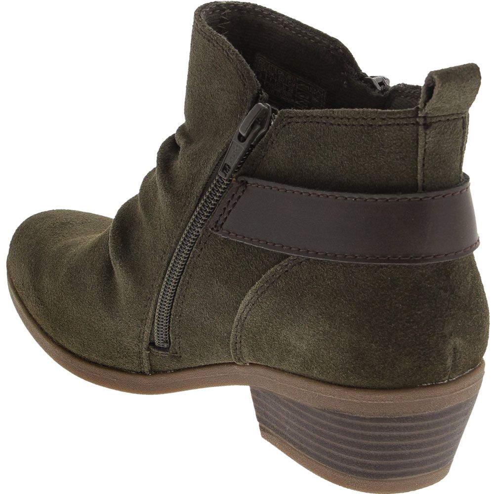 Earth Origins Colette Callista Ankle Boots - Womens Olive Back View