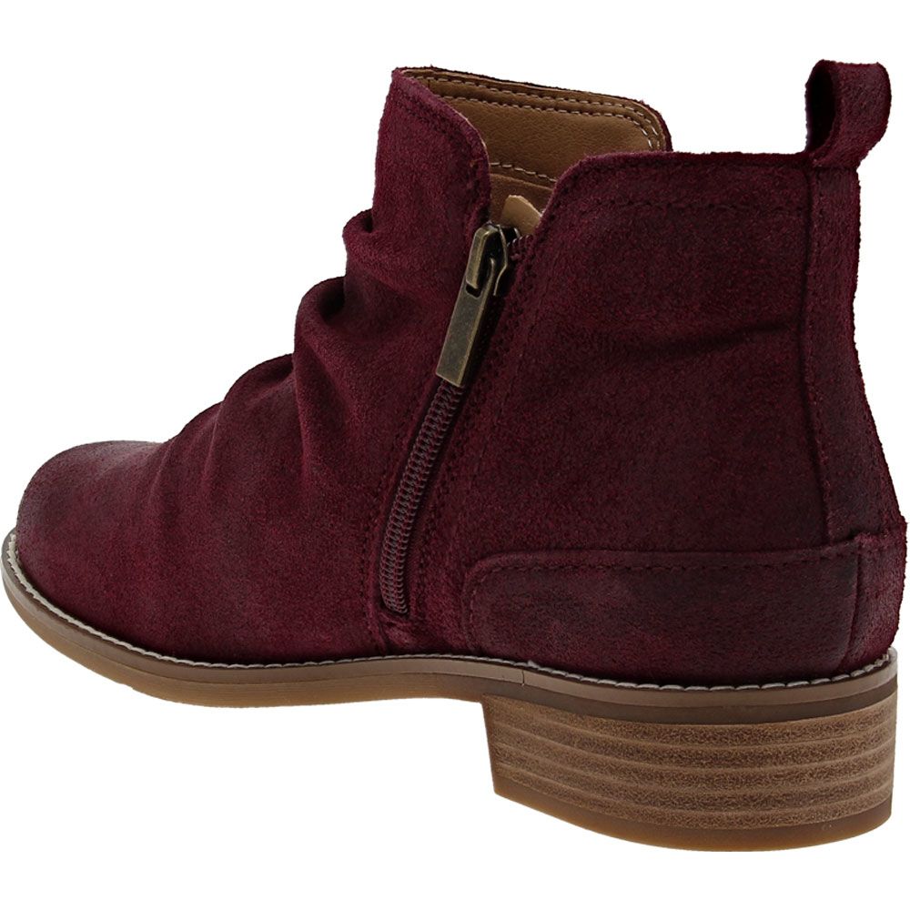 Earth Origins Nadya Casual Boots - Womens Dark Red Back View