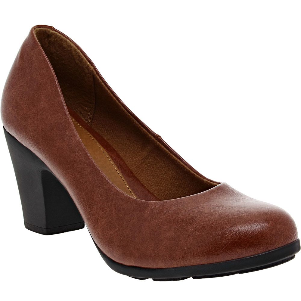 Euro Soft Naia Casual Dress Shoes - Womens Dark Cognac