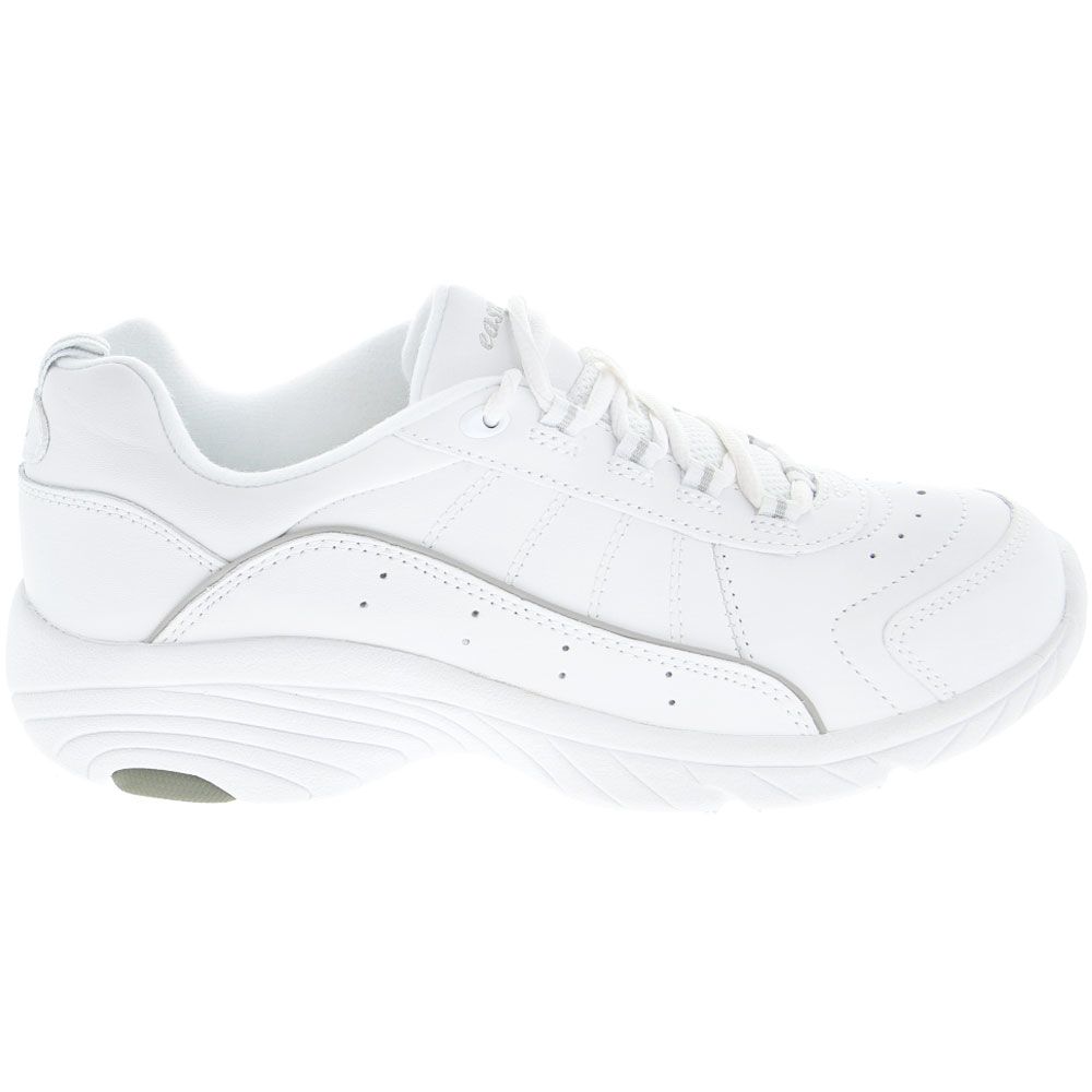 Easy Spirit Punter Walking Shoes - Womens White Light Grey Side View