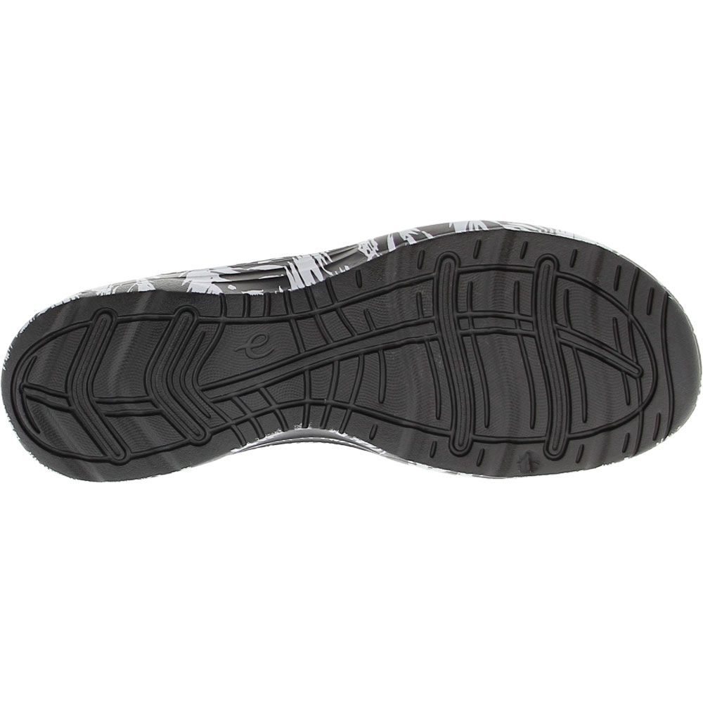 Easy Spirit Tess Water Sandals - Womens Black White Tropical Sole View