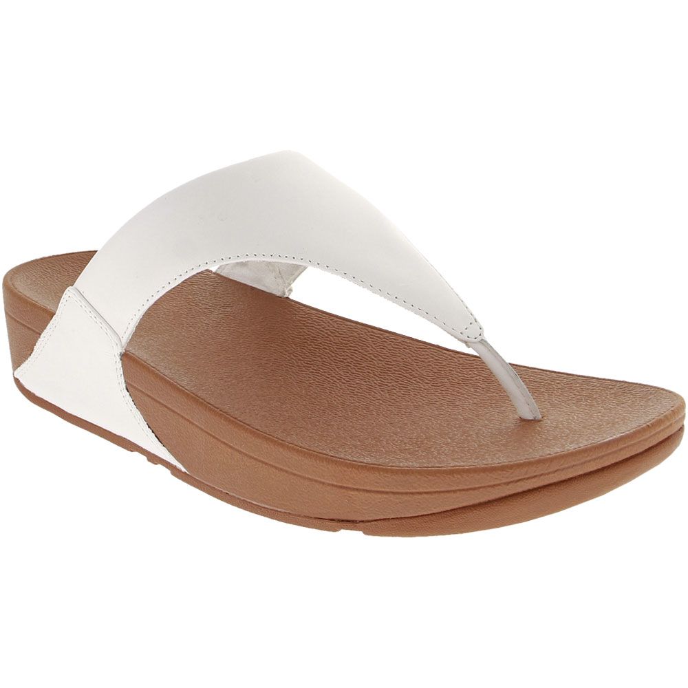 FitFlop Lulu Leather Post Flip Flop - Womens White