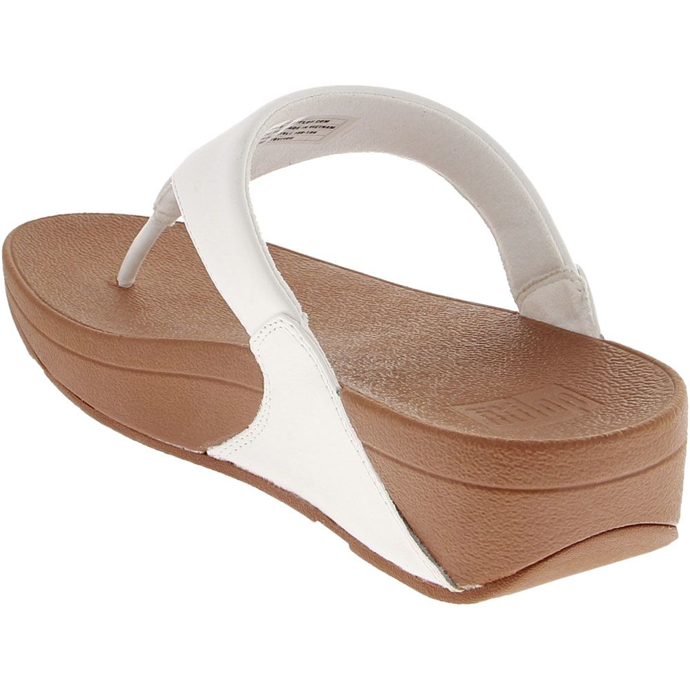 FitFlop Lulu Leather Post Flip Flop - Womens White Back View