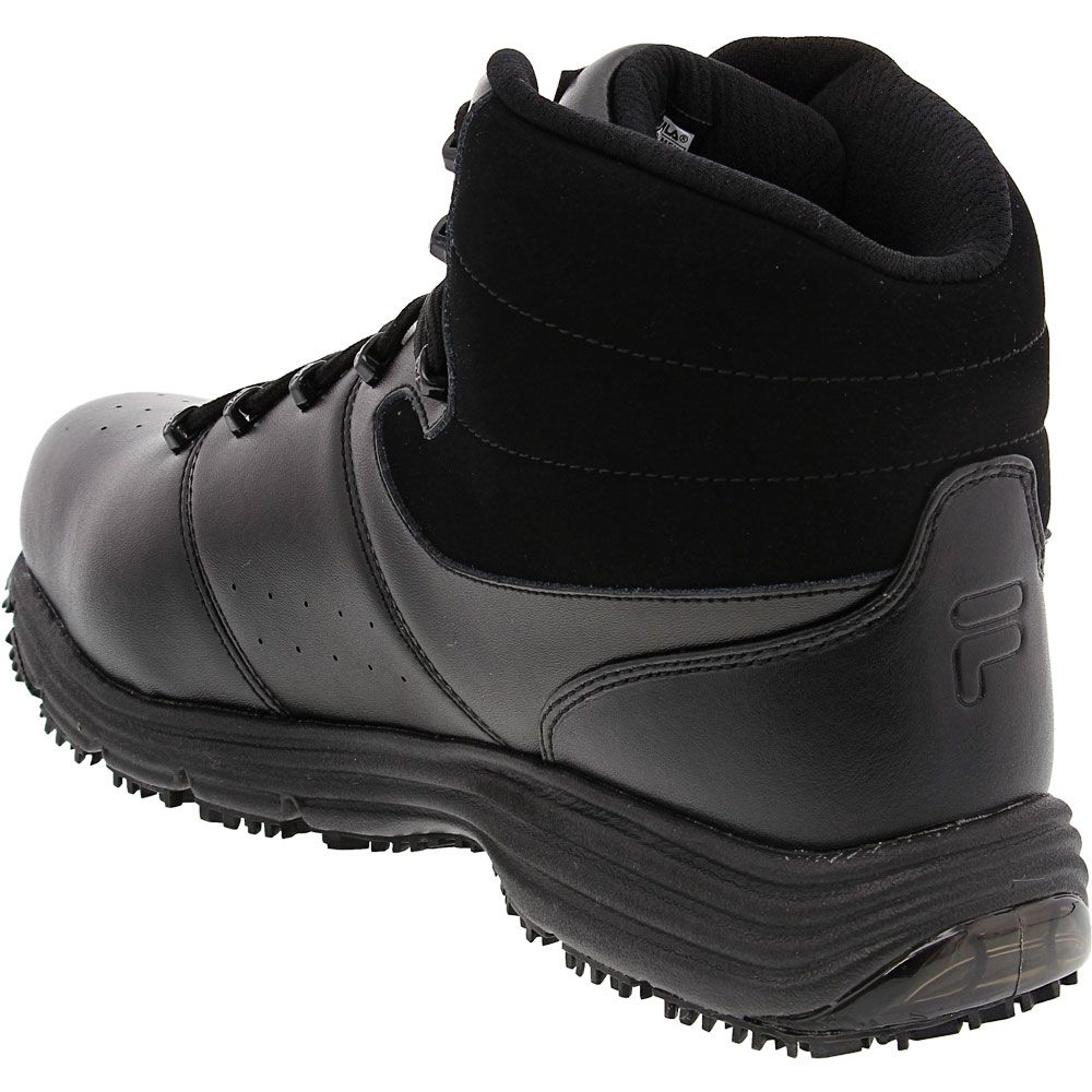 Fila Utility Memory Breach St Safety Toe Work Boots - Mens Black Back View