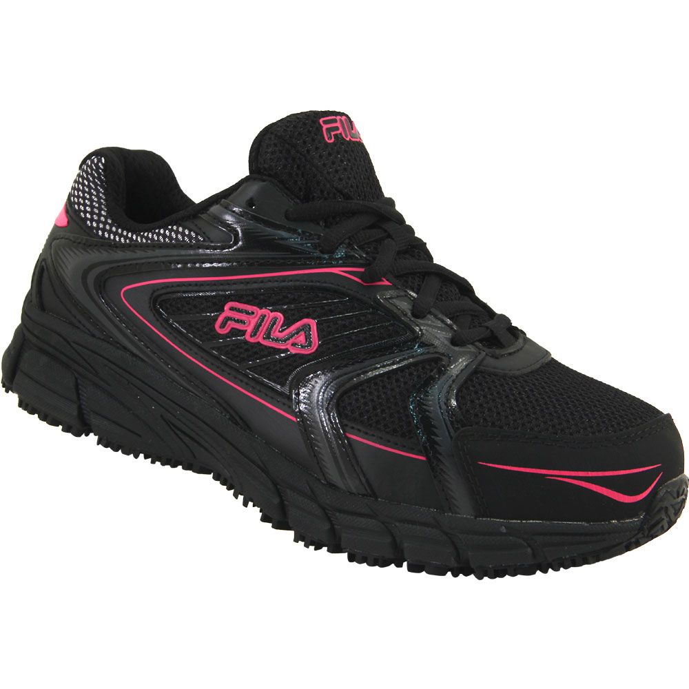 Fila Utility Memory Reckoning 8 Safety Toe Work Shoes - Womens Black Black Pink