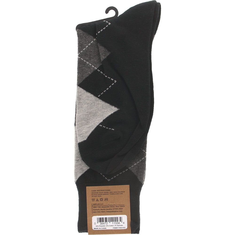 Florsheim Argyle Socks - Mens Black Grey View 3