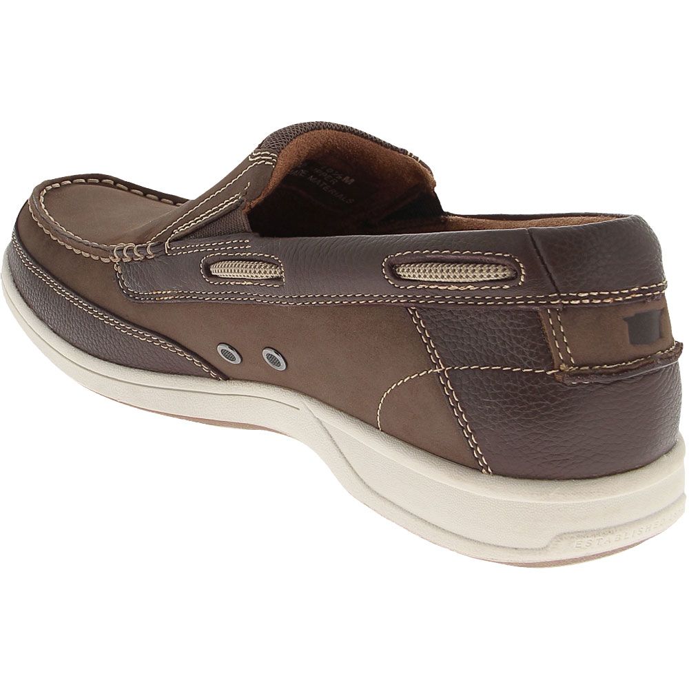 Florsheim Lakeside Slip On Boat Shoes - Mens Brown Back View
