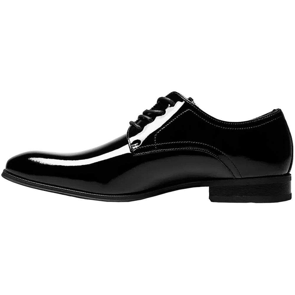 Florsheim Tux Plain Toe Tie Ox Oxford Dress Shoes - Mens Black Patent Back View