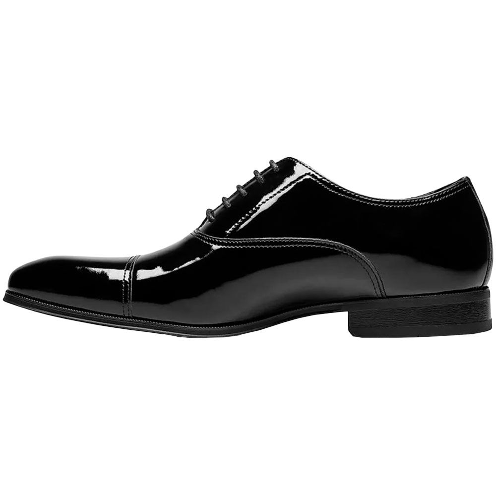 Florsheim Tux Cap Toe Oxford Dress Shoes - Mens Black Patent Back View