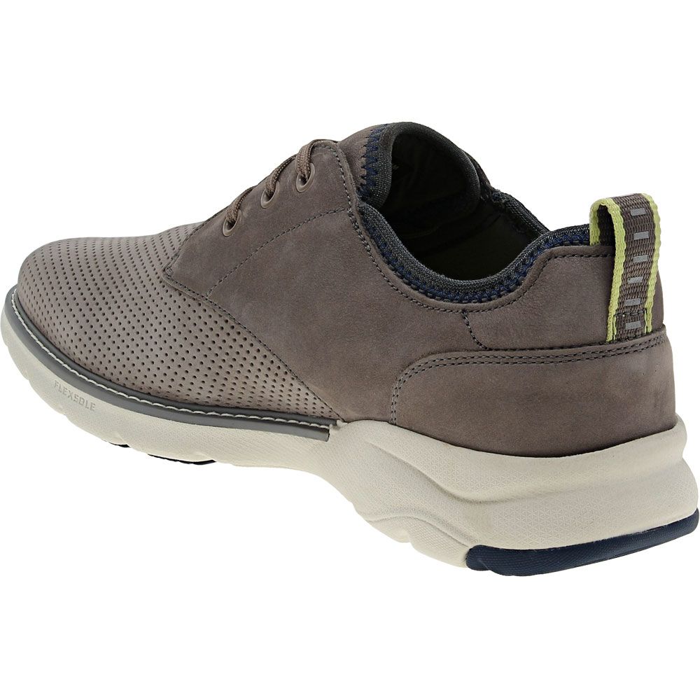 Florsheim Frenzi Perf Toe Oxford Lace Up Casual Shoes - Mens Grey Back View
