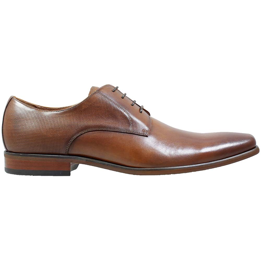 Florsheim Postino Plain Toe Tie Oxford Dress Shoes - Mens Cognac Side View