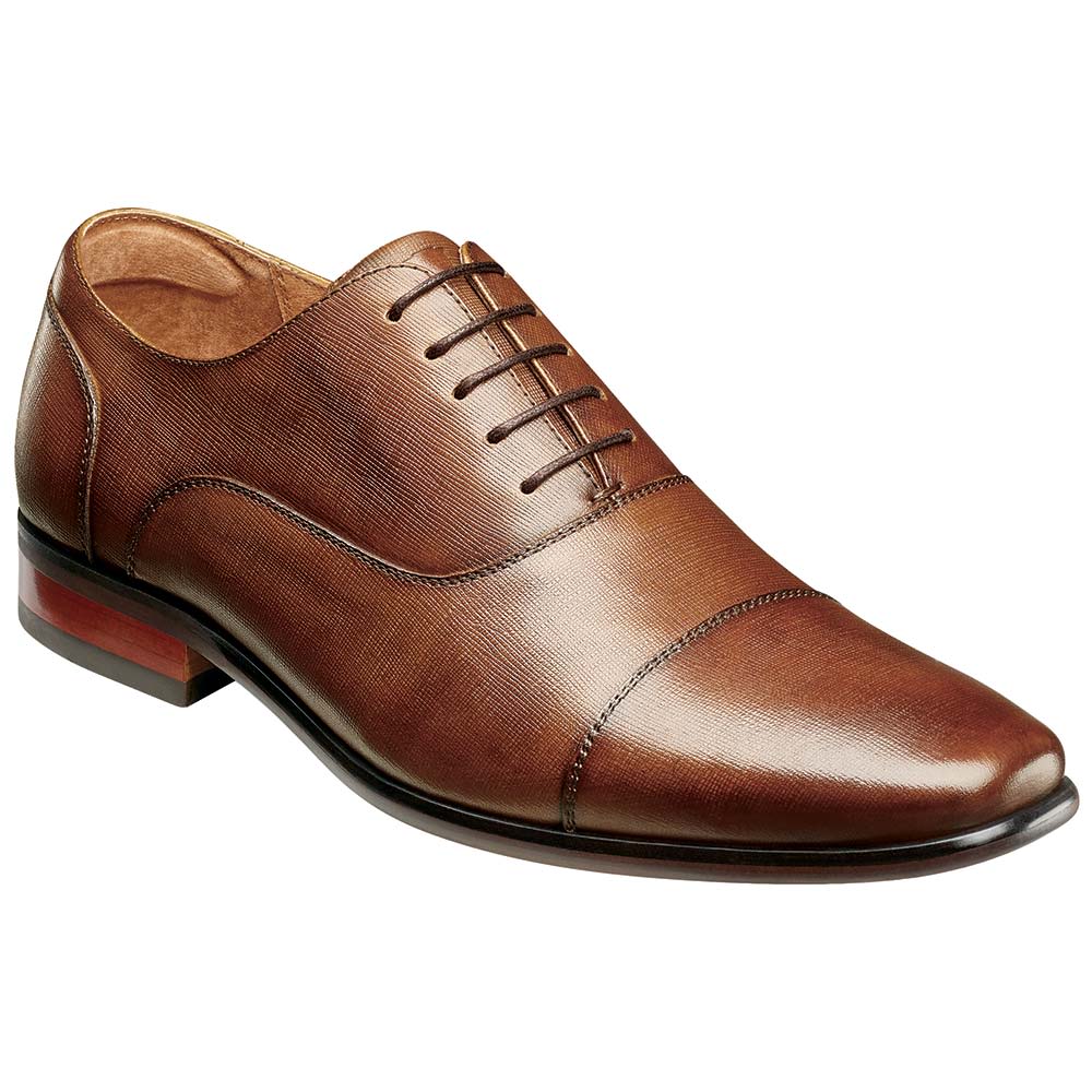 Florsheim Postino Balmoral Oxford Dress Shoes - Mens Cognac