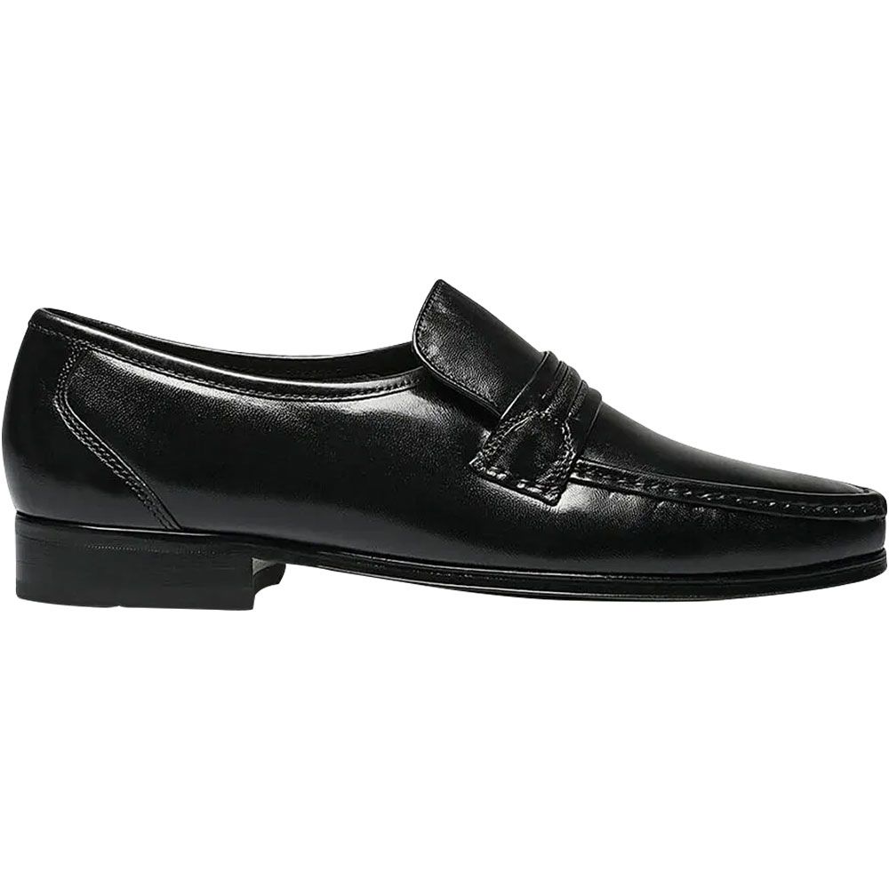 Mens Shoes Florsheim Como Black Leather Dressy Slip on Extra Comfort 17090-01 