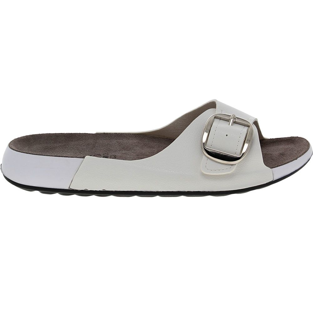 Flexus Gateway Slide Sandals - Womens White Side View