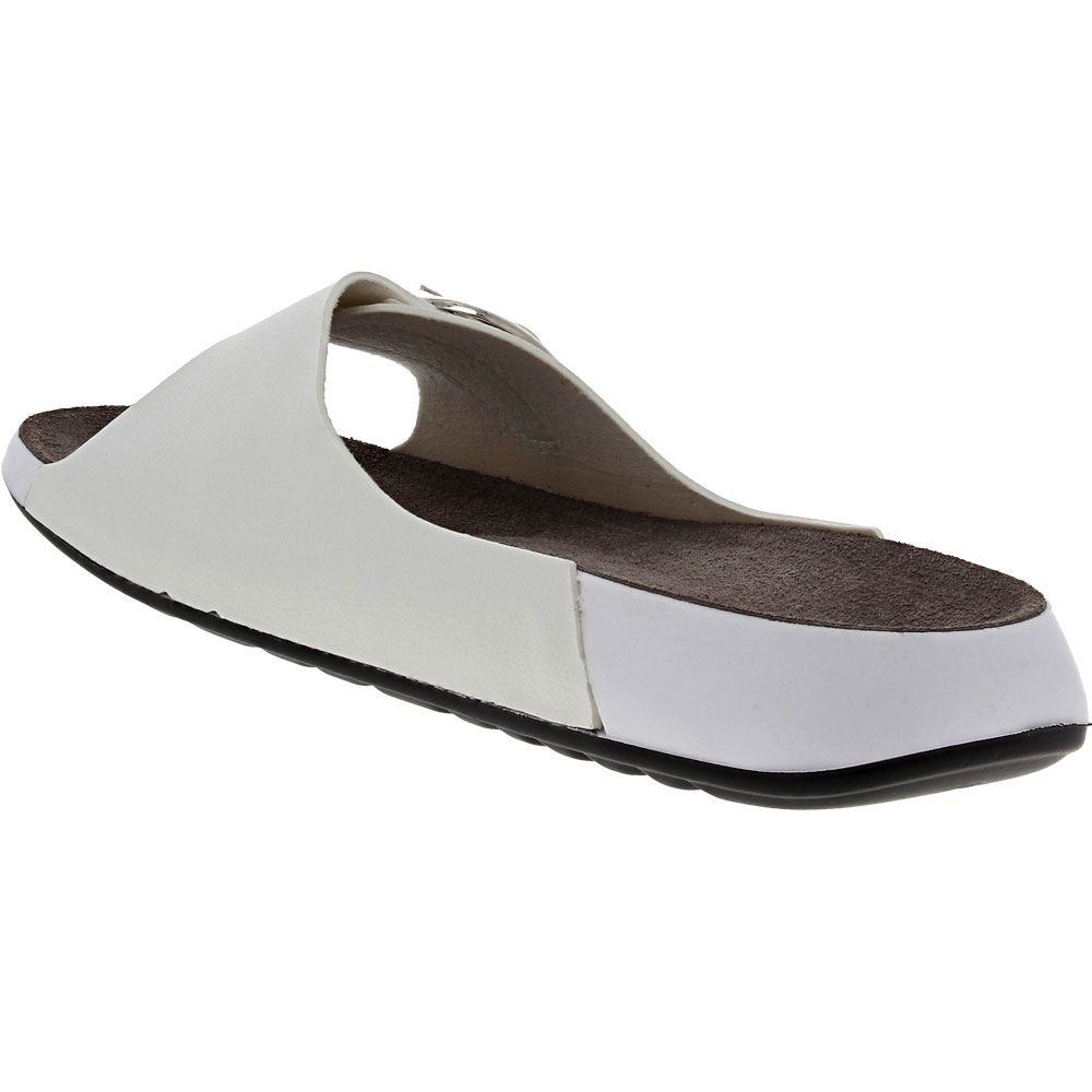 Flexus Gateway Slide Sandals - Womens White Back View