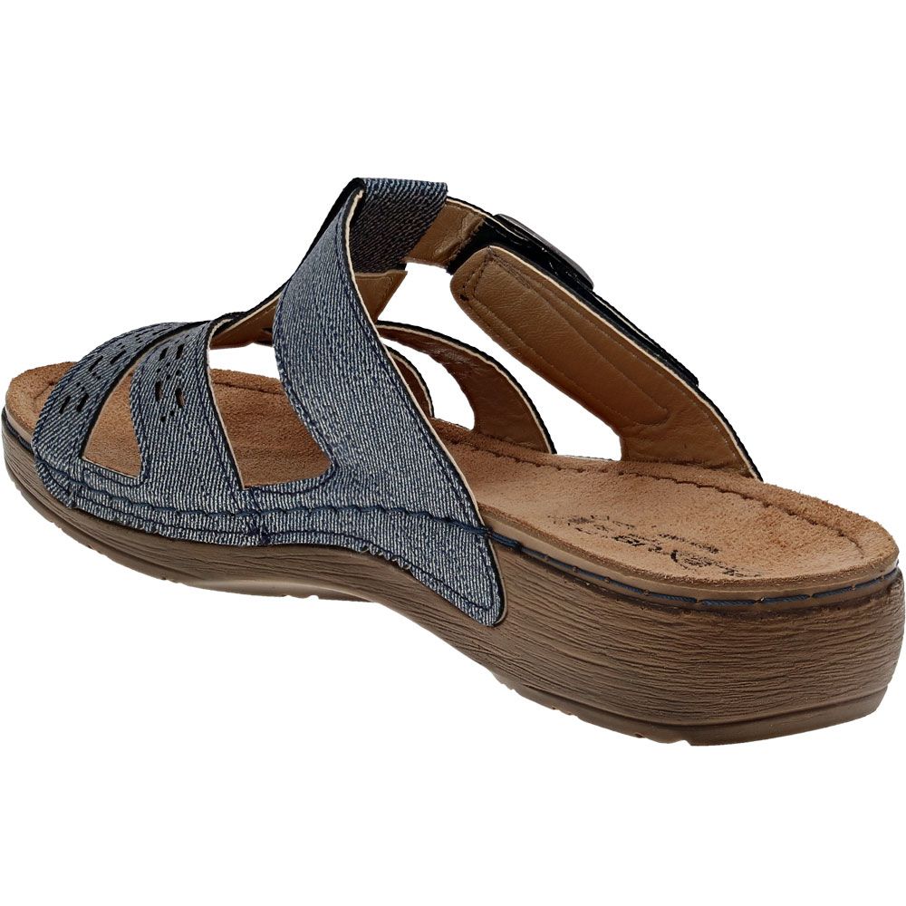 Flexus Nery Jeans Sandals - Womens Navy Back View
