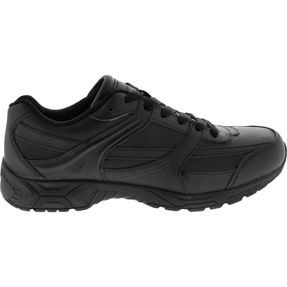 Genuine Grip 1010 Non-Safety Toe Work Shoes - Mens Black Side View
