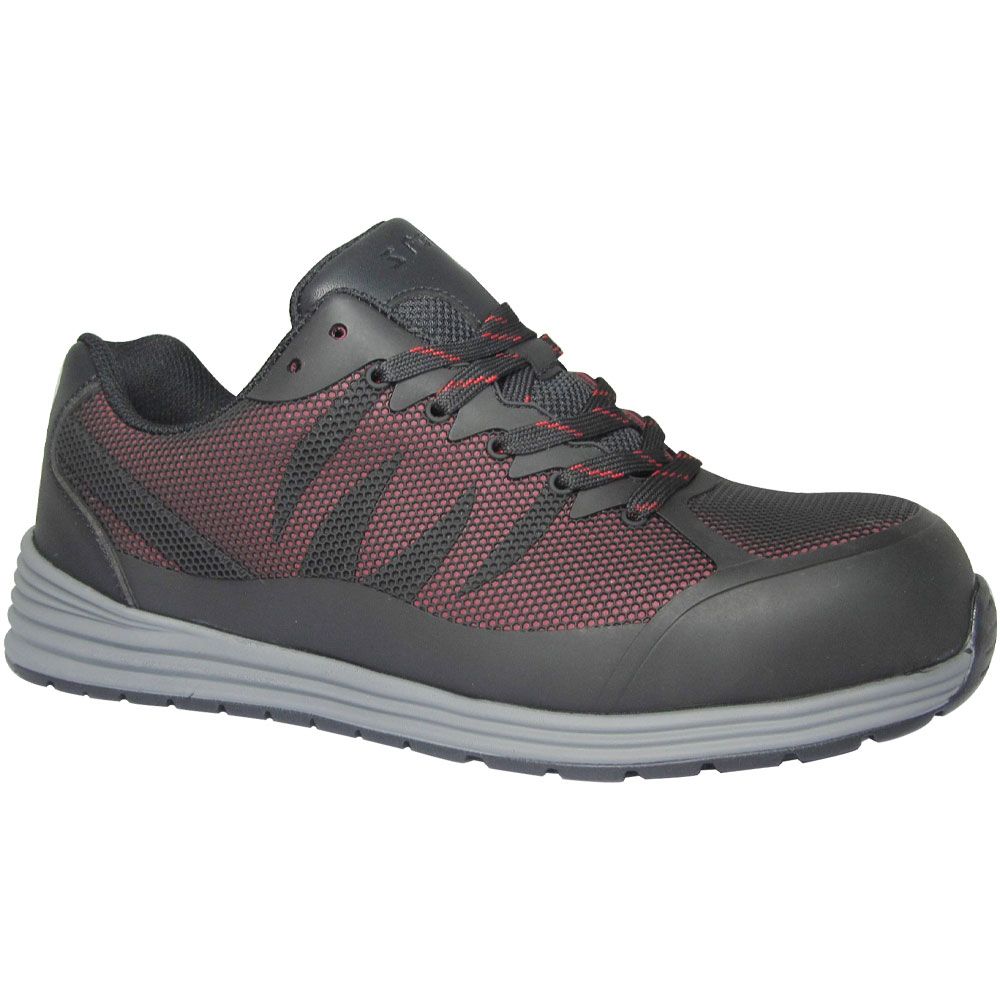 Genuine Grip 572 Fangs Sd Ct Pr Composite Toe Work Shoes - Womens Black Red