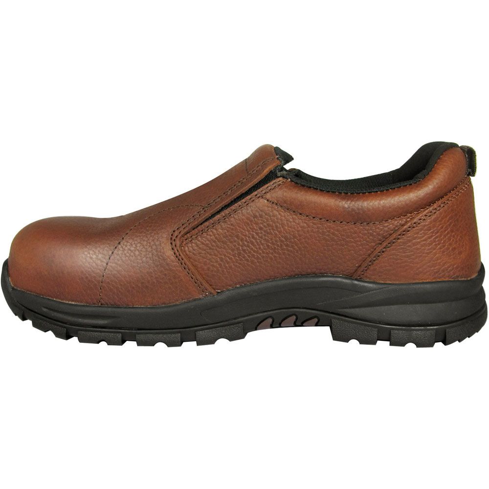 Genuine Grip 6021 Composite Toe Work Shoes - Mens Brown Back View