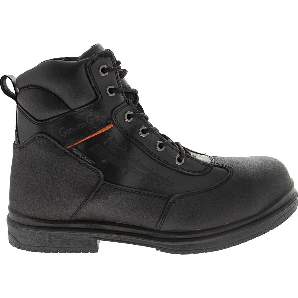 Genuine Grip 7800 Safety Toe Work Boots - Mens Black Side View