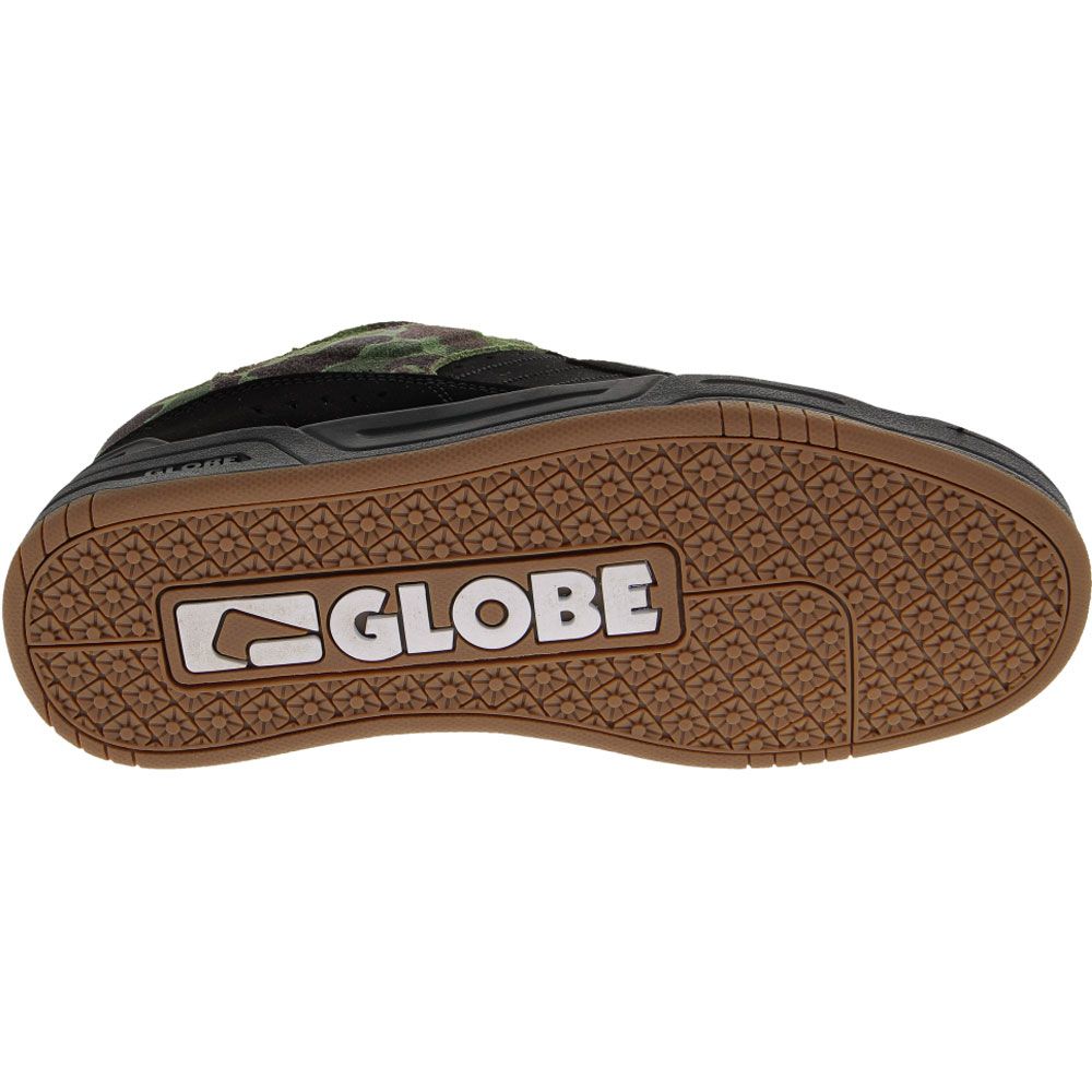 Globe Fusion Skate Shoes - Mens Black Green Sole View