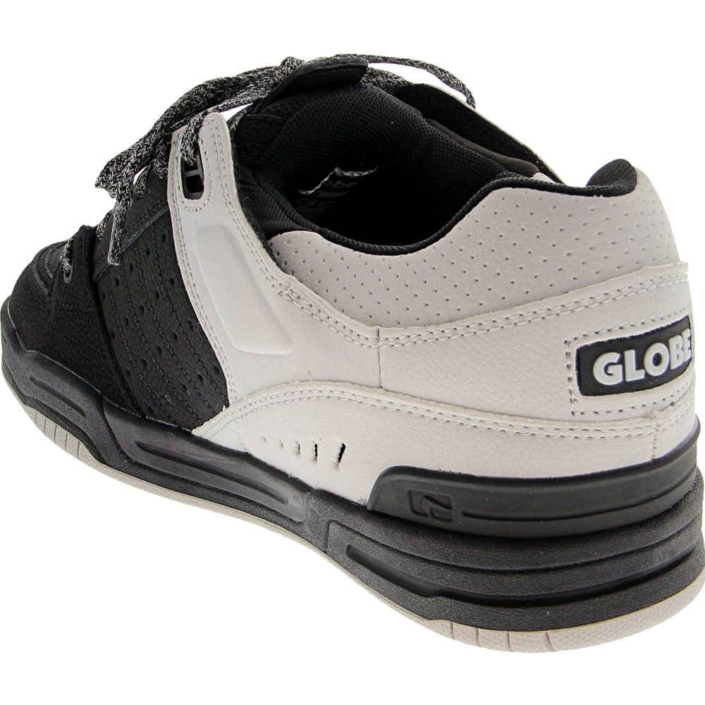 Globe Fusion Skate Shoes - Mens Grey Black Back View