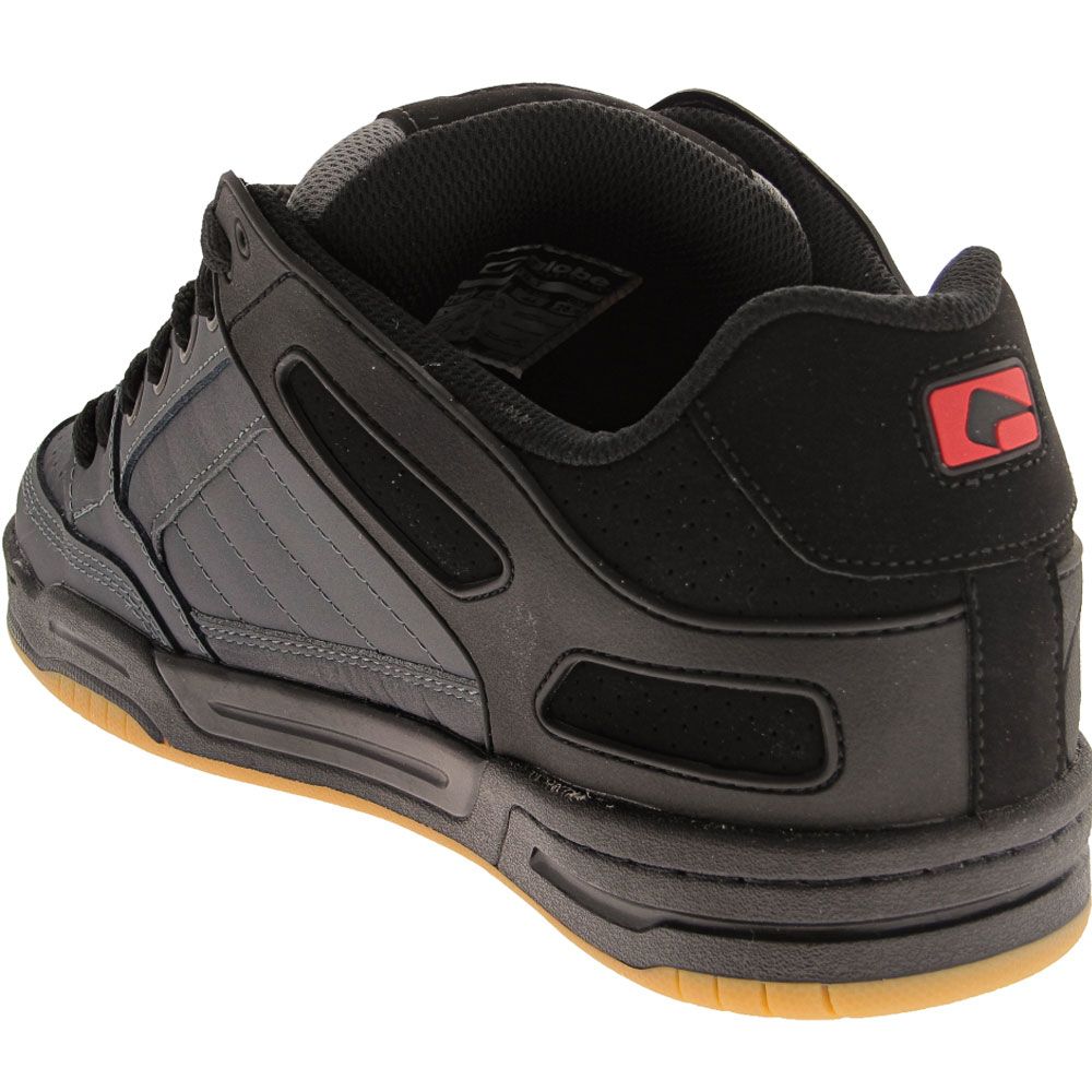 Globe Tilt Skate Shoes - Mens Black Grey Red Back View