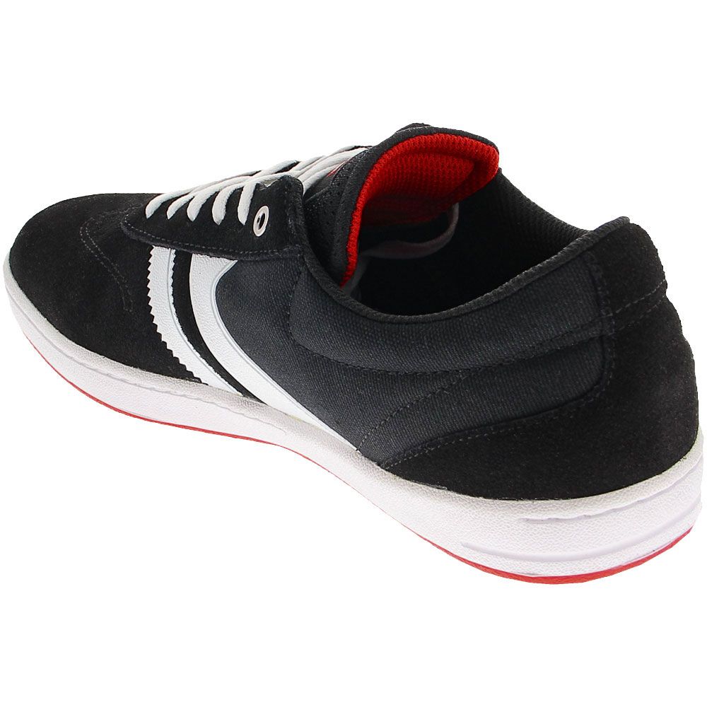 Globe Empire Skate Shoes - Mens Black White Red Back View