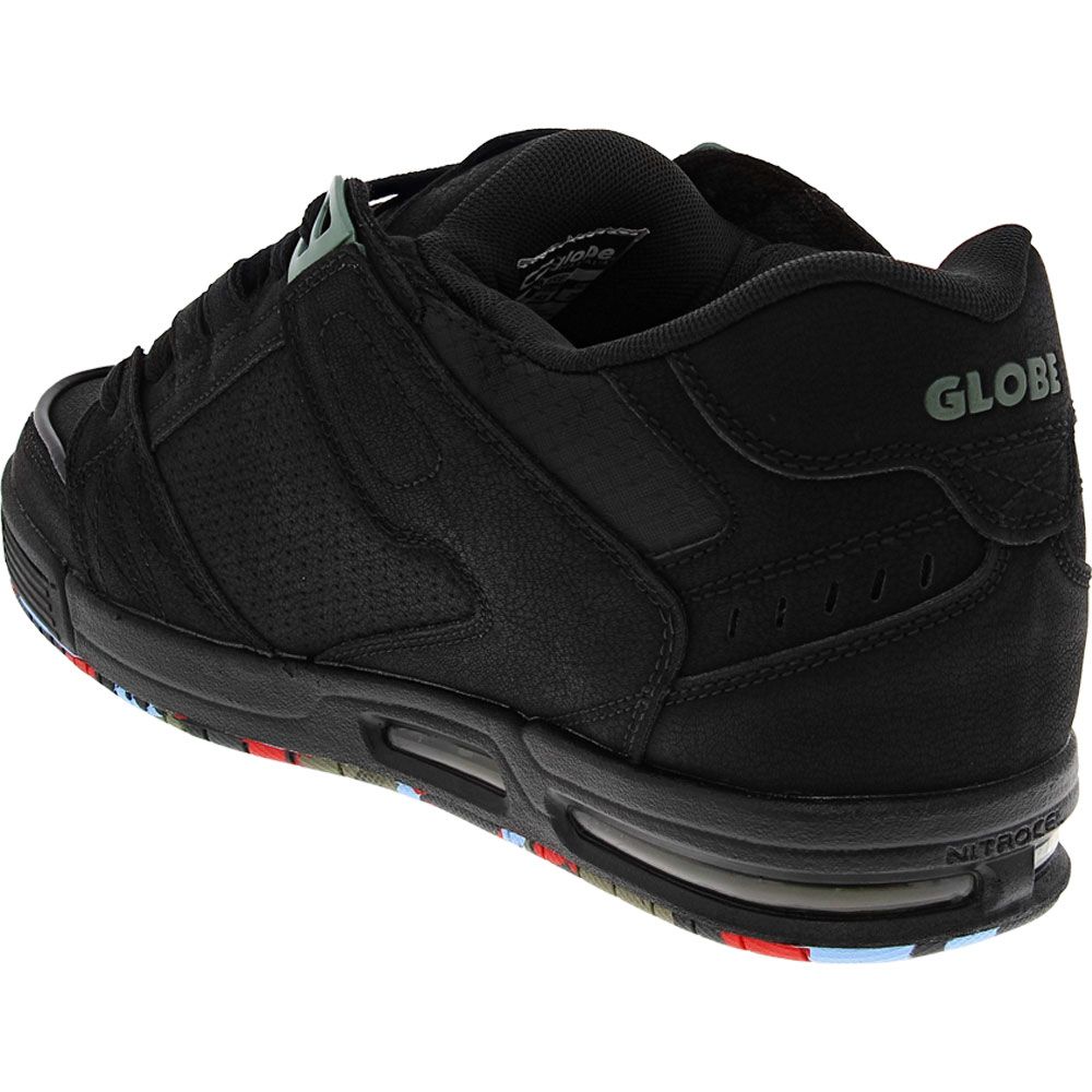 Globe Sabre Skate Shoes - Mens Black Upcycle Back View