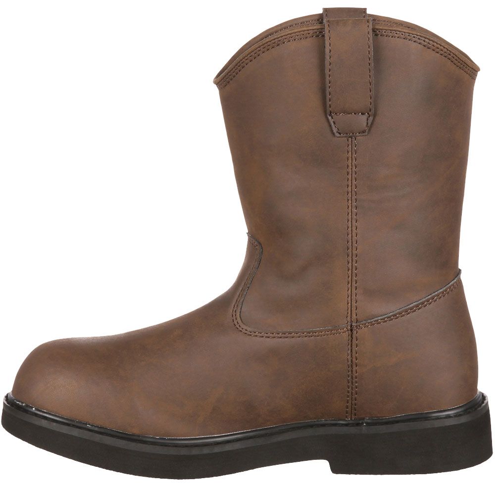 Georgia Boot Big Kid Pull On Western Boots - Kids Brown Back View