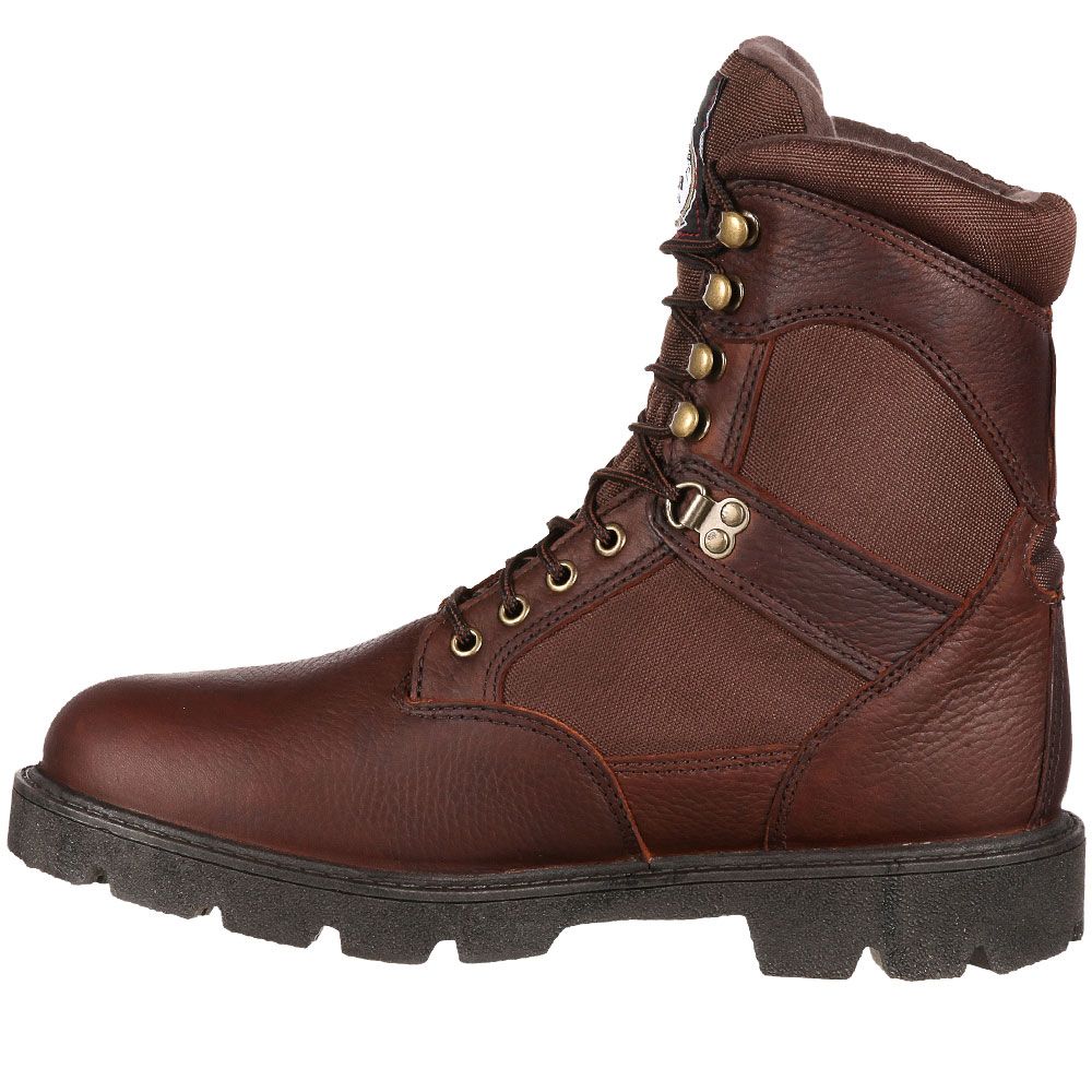 Georgia Boot G108 Non-Safety Toe Work Boots - Mens Brown Back View