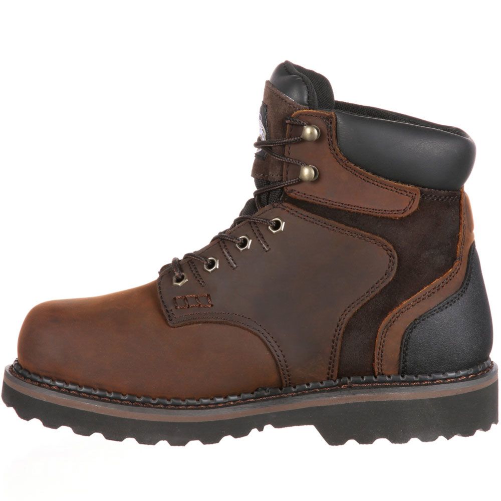 Georgia Boot G7134 Non-Safety Toe Work Boots - Mens Dark Brown Back View
