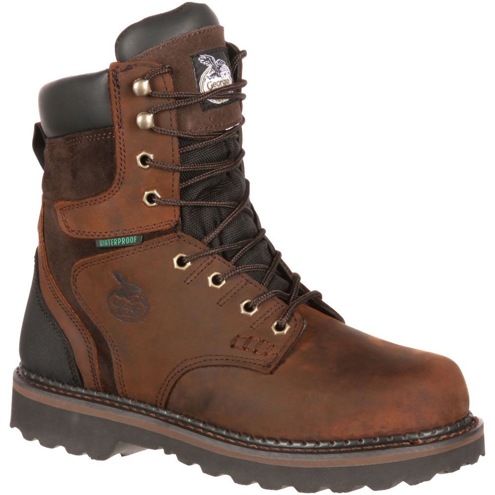 Georgia Boot G9134 Non-Safety Toe Work Boots - Mens Dark Brown