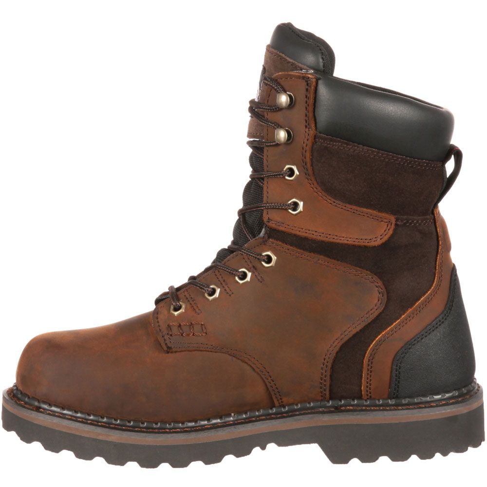 Georgia Boot G9134 Non-Safety Toe Work Boots - Mens Dark Brown Back View