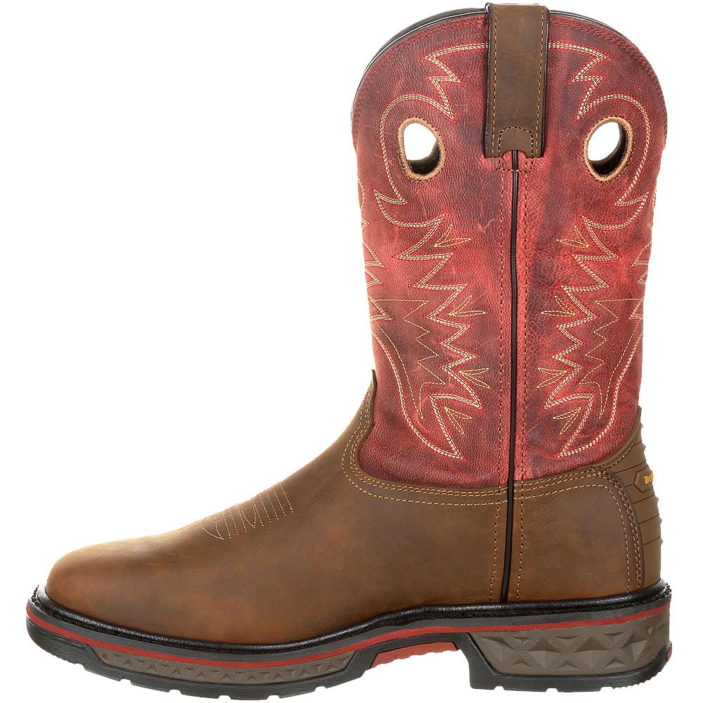 Georgia Boot Carbo Tec Waterproof Pull-On Work Boots - Mens Brown Back View