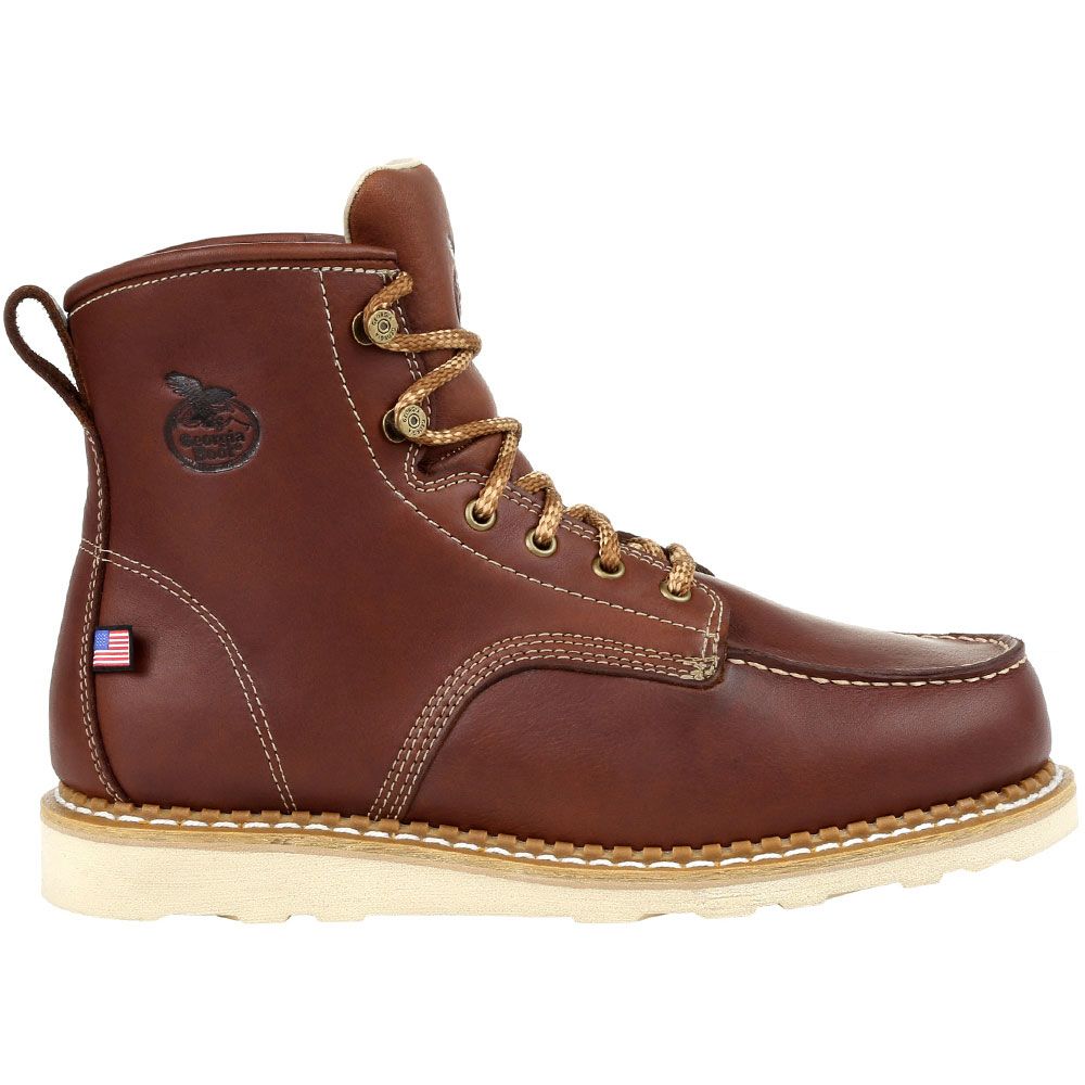Georgia Boot Gb00358 Non-Safety Toe Work Boots - Mens Brown Side View