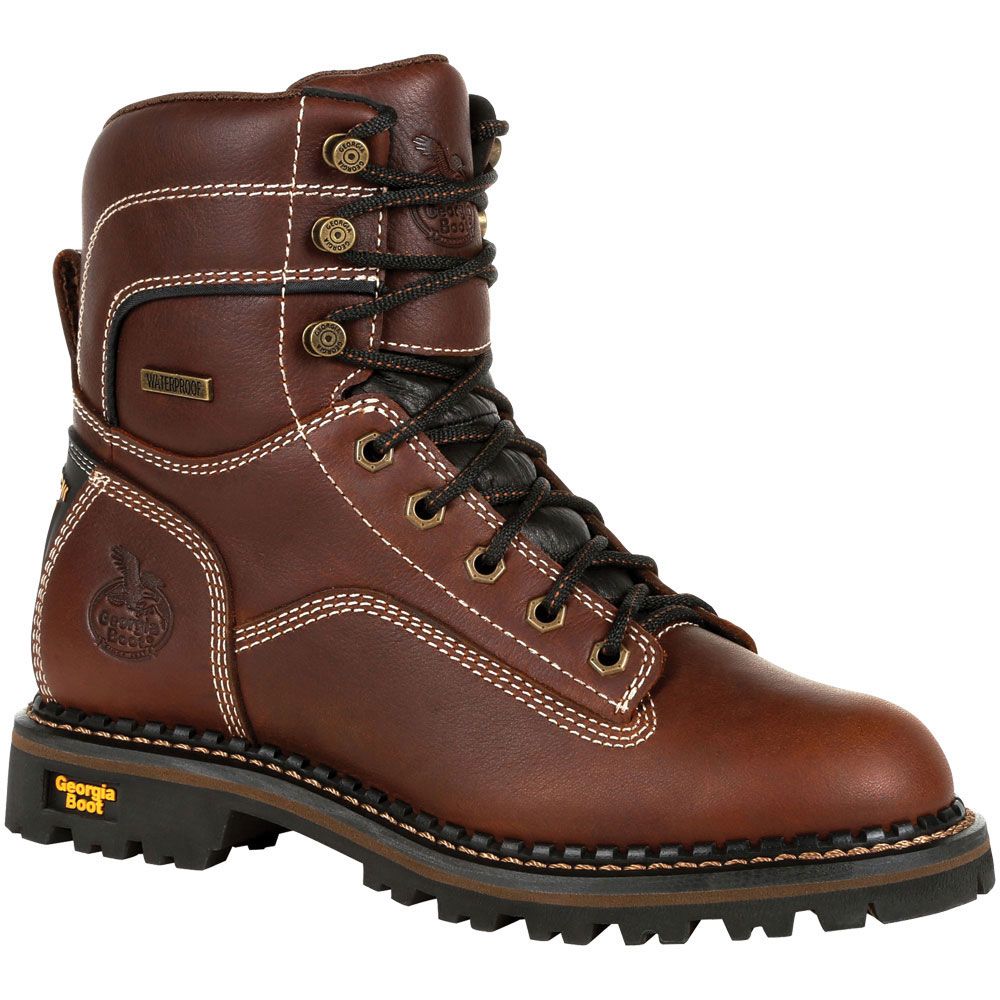 Georgia Boot AMP LT Logger GB00428 Womens Safety Toe Work Boots Brown