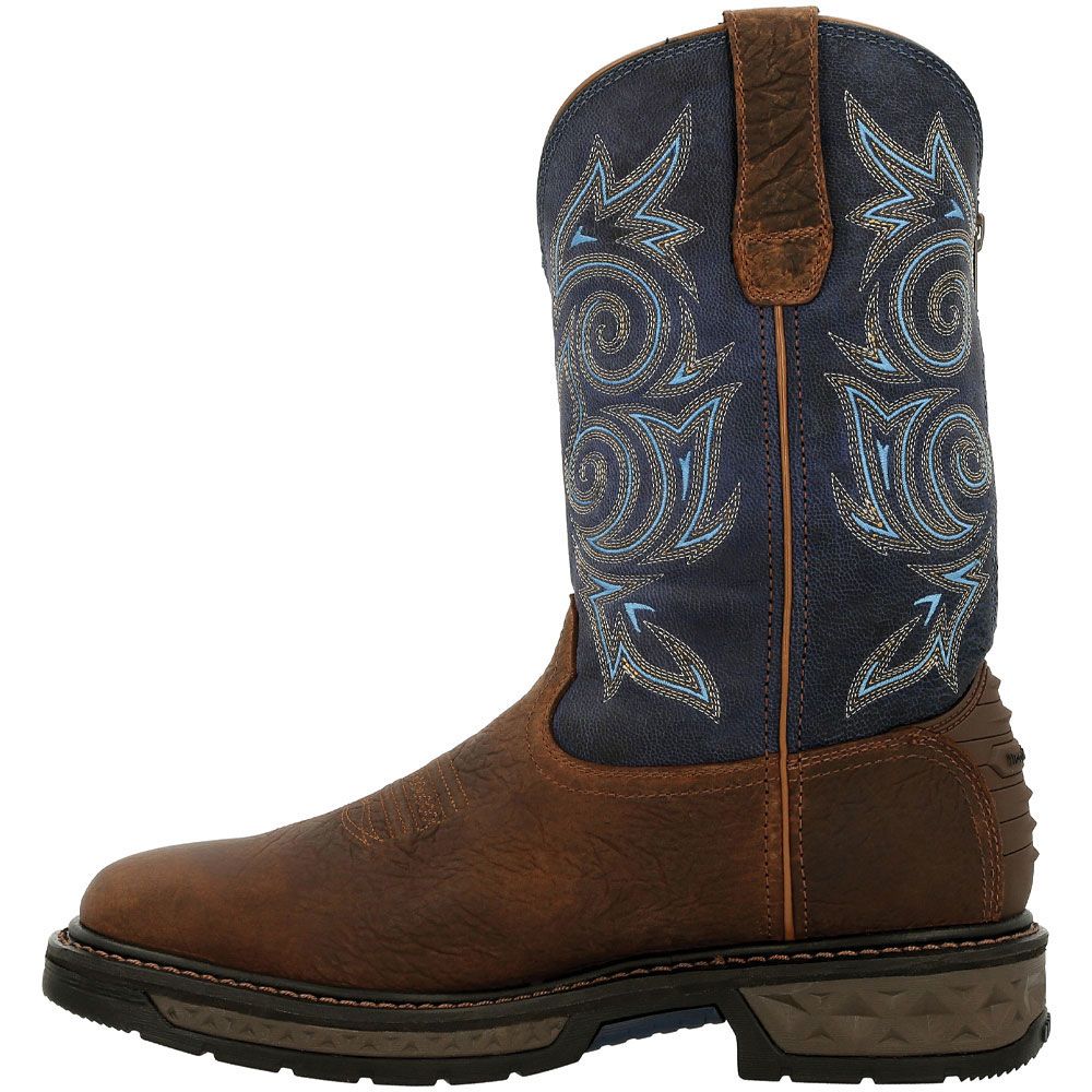 Georgia Boot Carbo-Tec GB00435 Mens Western Boots Brown Navy Back View
