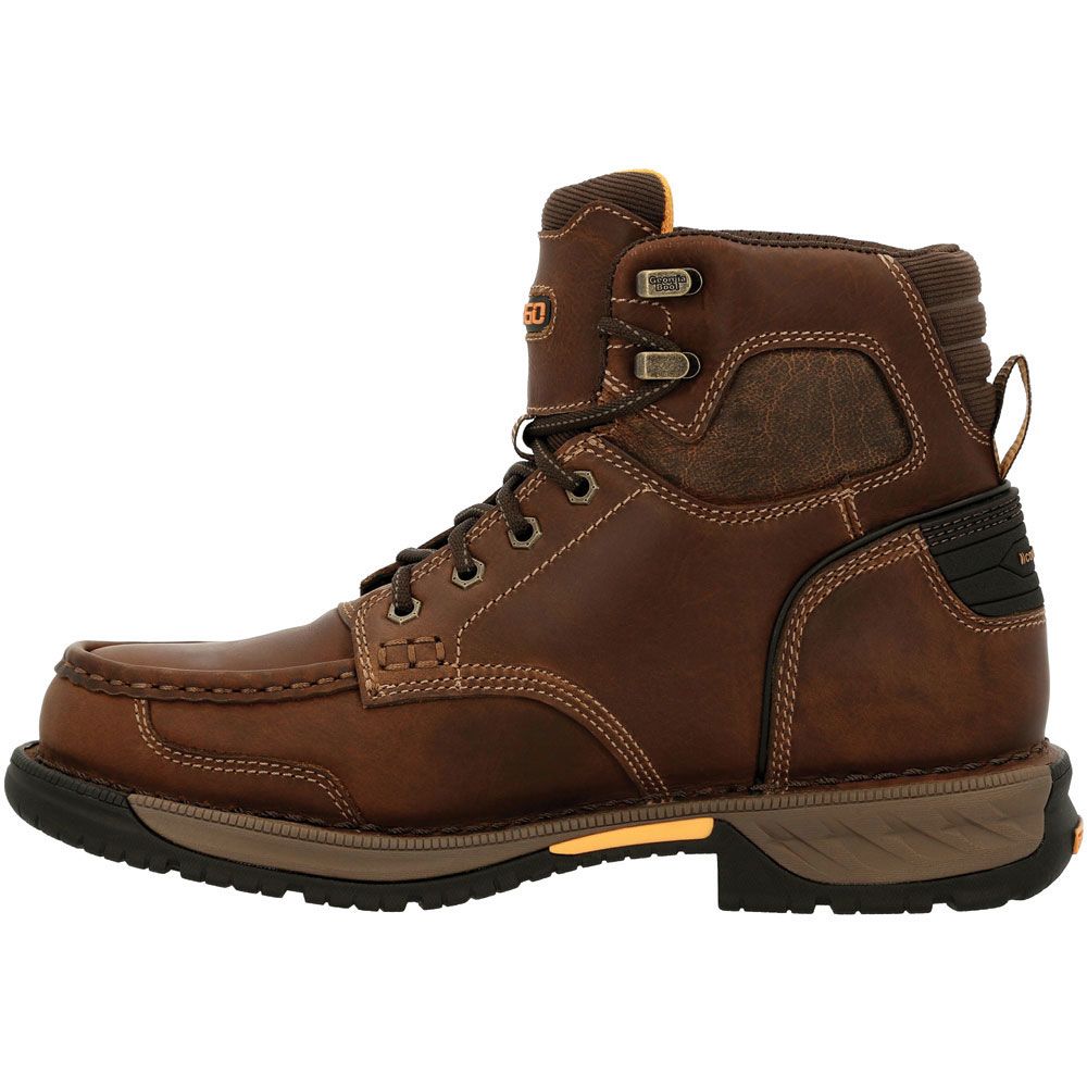 Georgia Boot Athens 360 GB00439 Mens Non-Safety Toe Work Boots Brown Back View