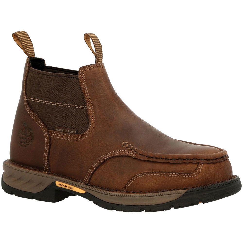 Georgia Boot Athens 360 GB00440 Mens Chelsea Work Boots Brown