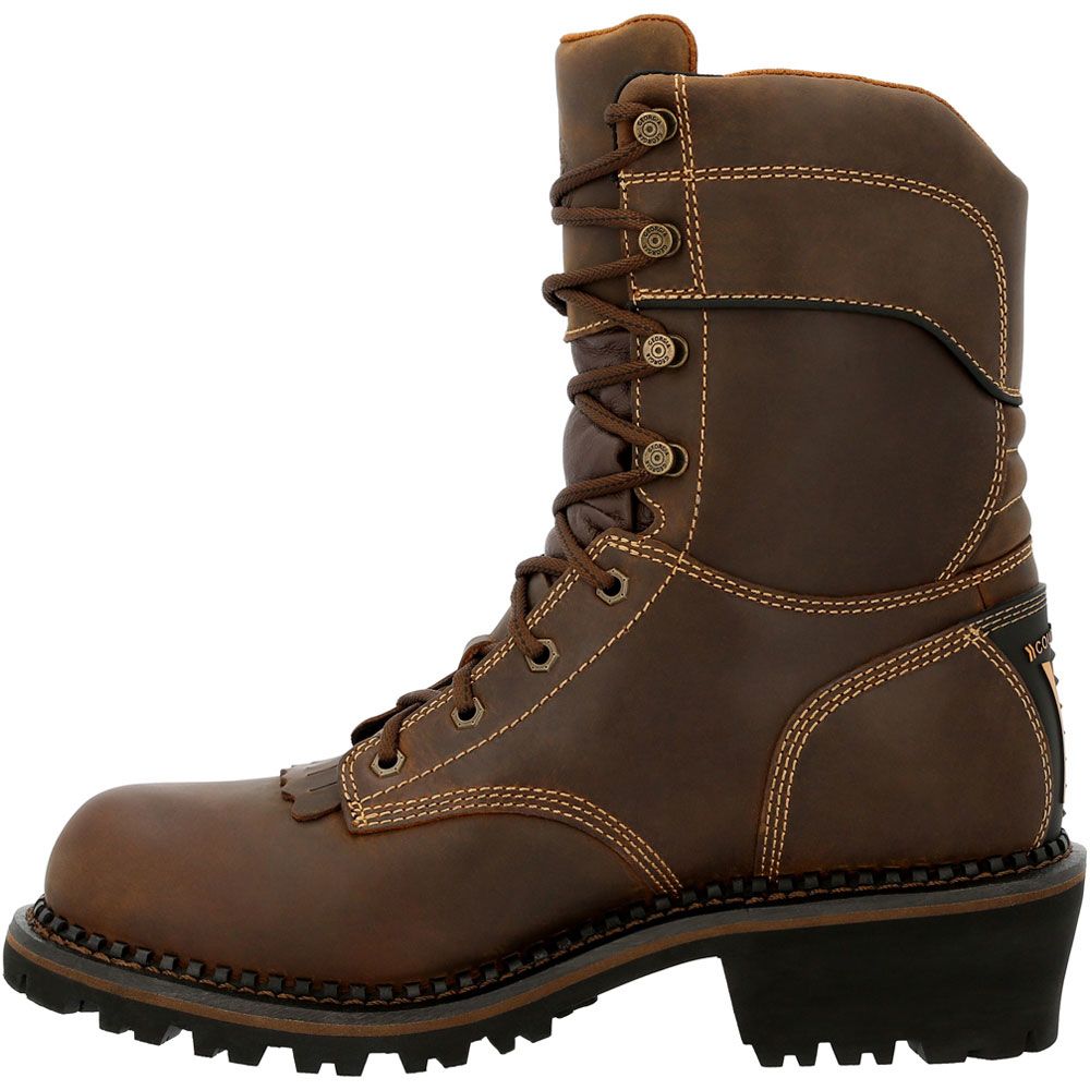 Georgia Boot AMP LT GB00491 Mens Insulated Work Boots Brown Back View
