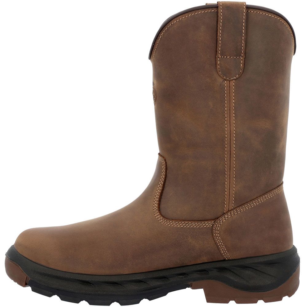 Georgia Boot OT Pull On GB00523 Non-Safety Toe Work Boots - Mens Brown Back View