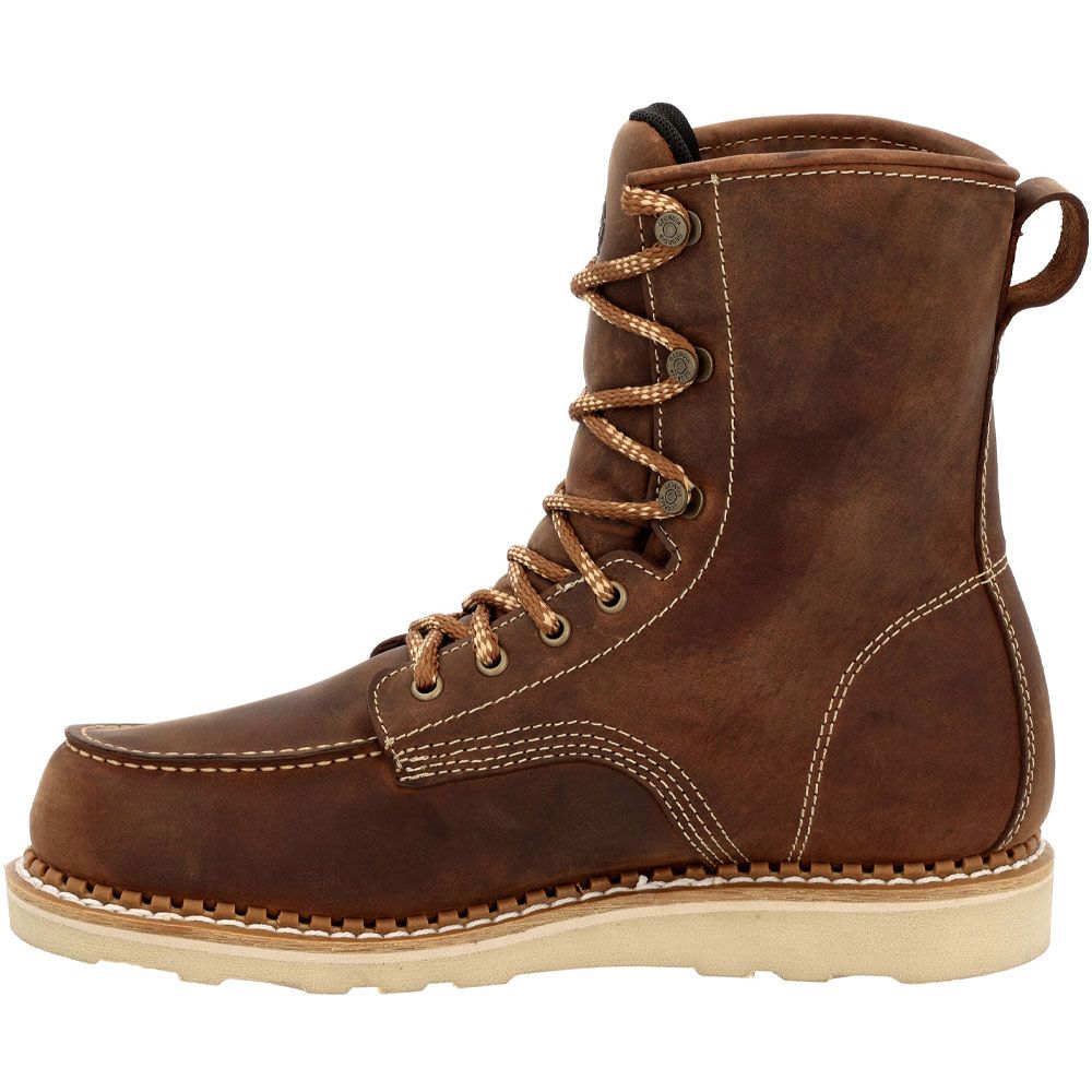 Georgia Boot GB00532 Wedge Non-Safety Toe Work Boots - Mens Brown Back View