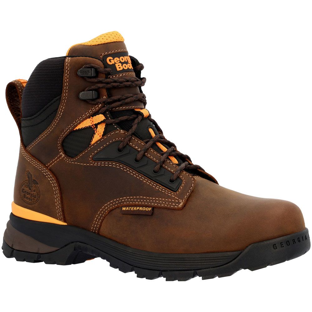 Georgia Boot TBD GB00597 Mens 6" Safety Toe Work Boots Brown