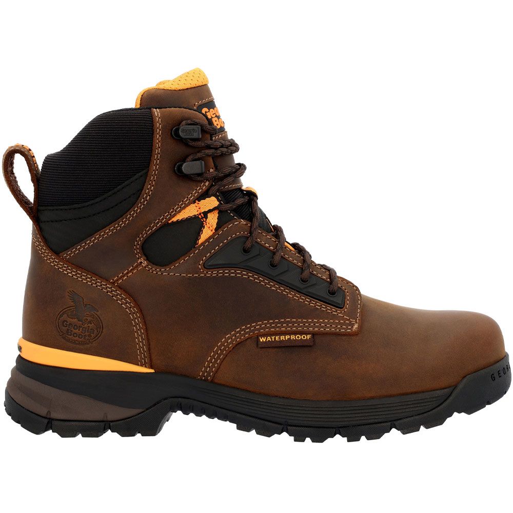 Georgia Boot TBD GB00597 Mens 6" Safety Toe Work Boots Brown