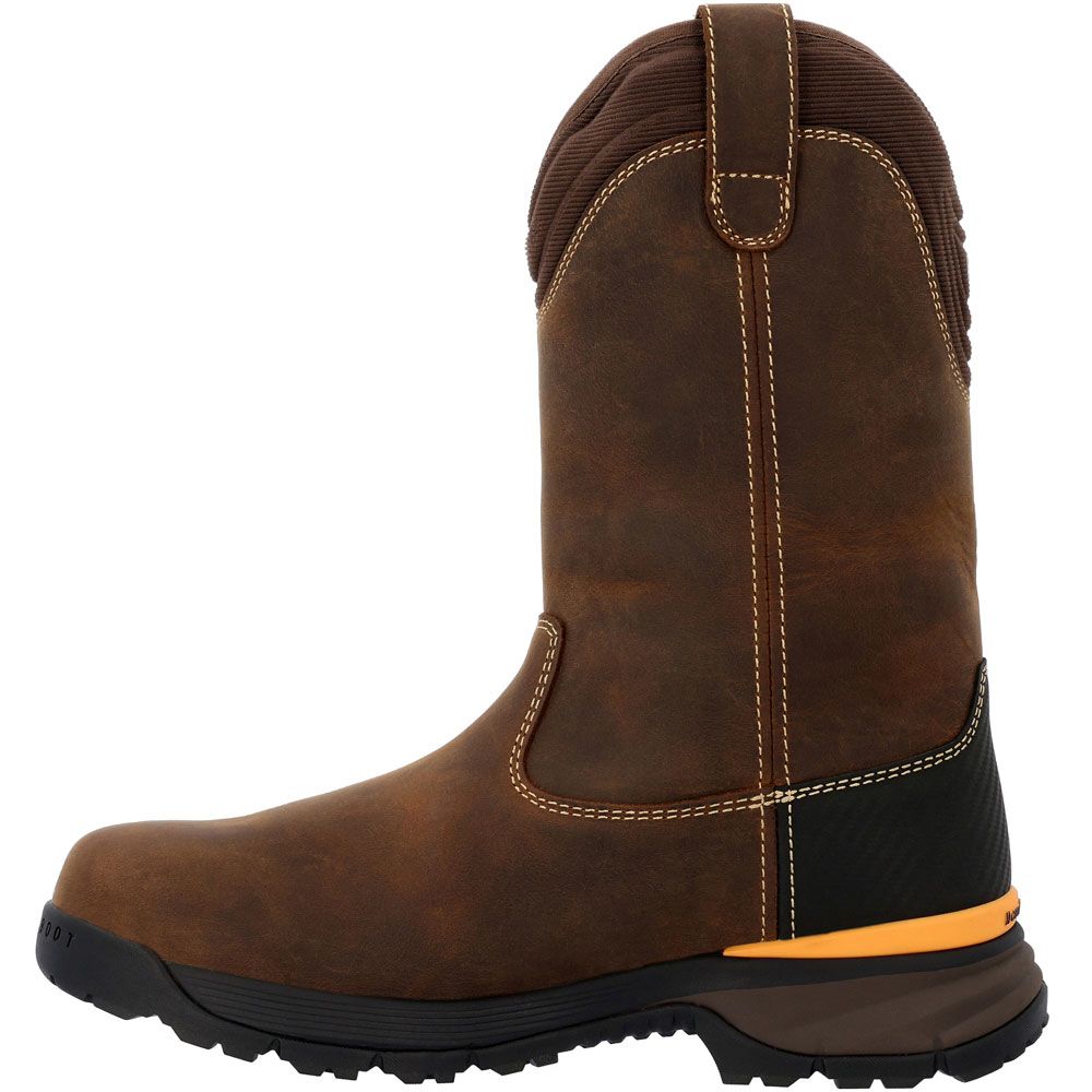 Geogria Boot TBD GB00598 Mens 11" Non-Safety Toe Boots Brown Back View