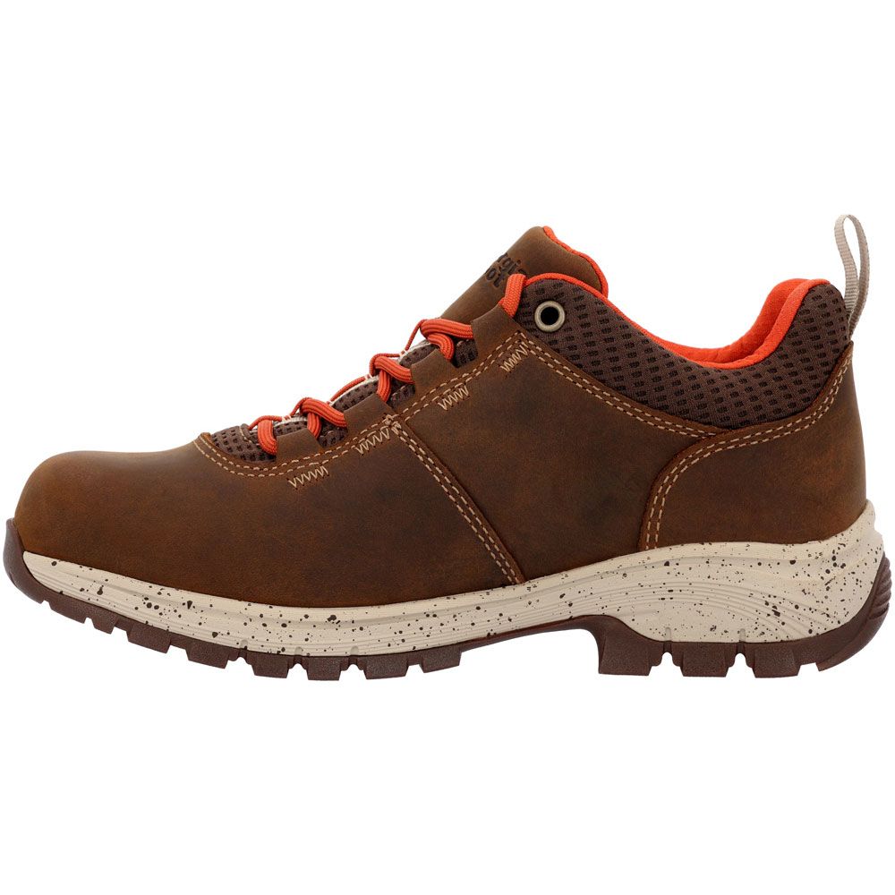 Georgia Boot Eagle Trail GB00602 Womens Non-Safety Toe Work Shoes Brown Back View