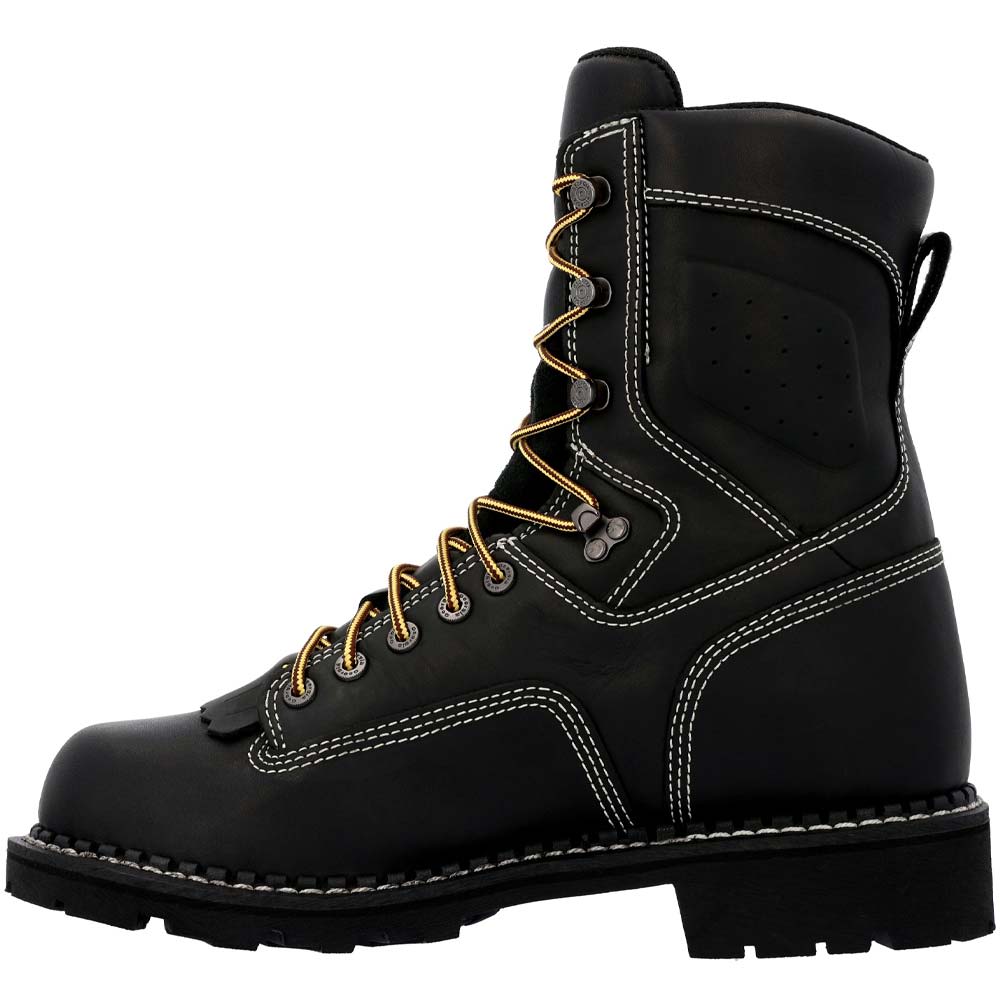 Georgia Boot GB00603 8" USA Logger Non-Safety Toe Mens Boots Black Back View