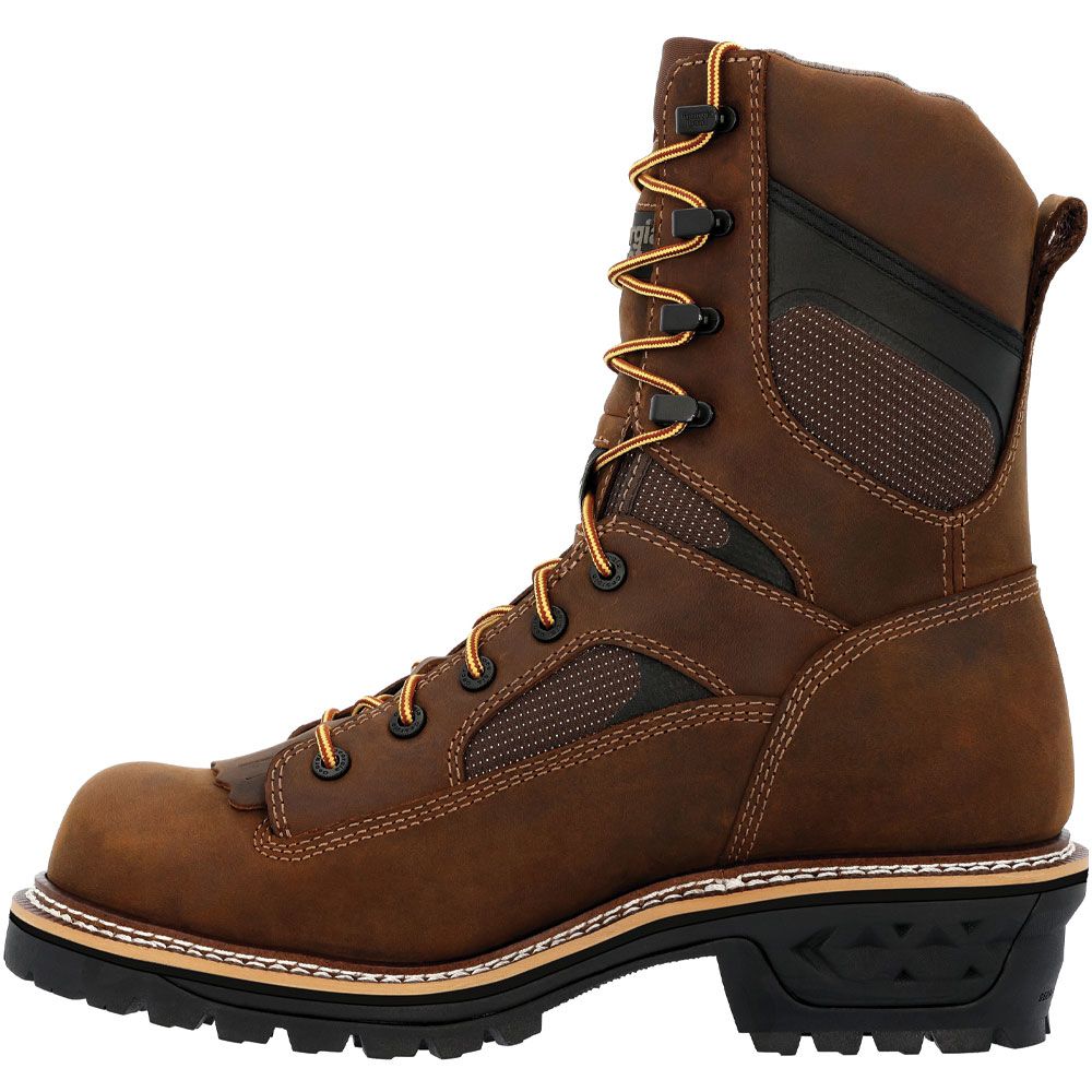 Georgia Boot GB00617 LTX Logger 9" Composite Toe Work Boots - Mens Brown Back View